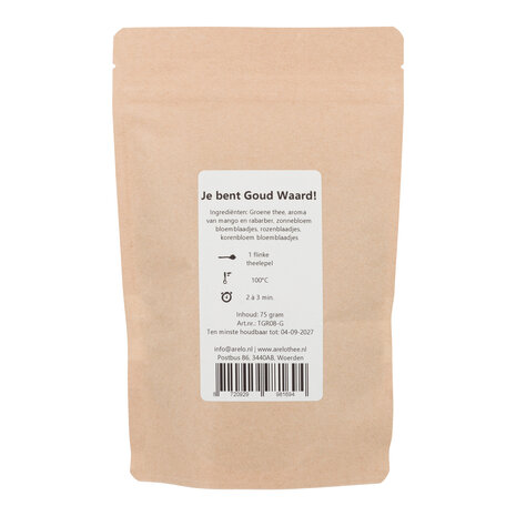 Je bent Goud Waard! zak - 75 gram